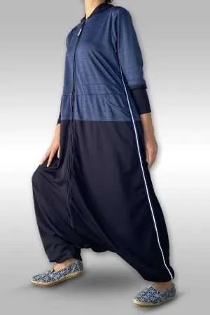 Eman Joharjy Drifit Sports Abaya in Navy Blue