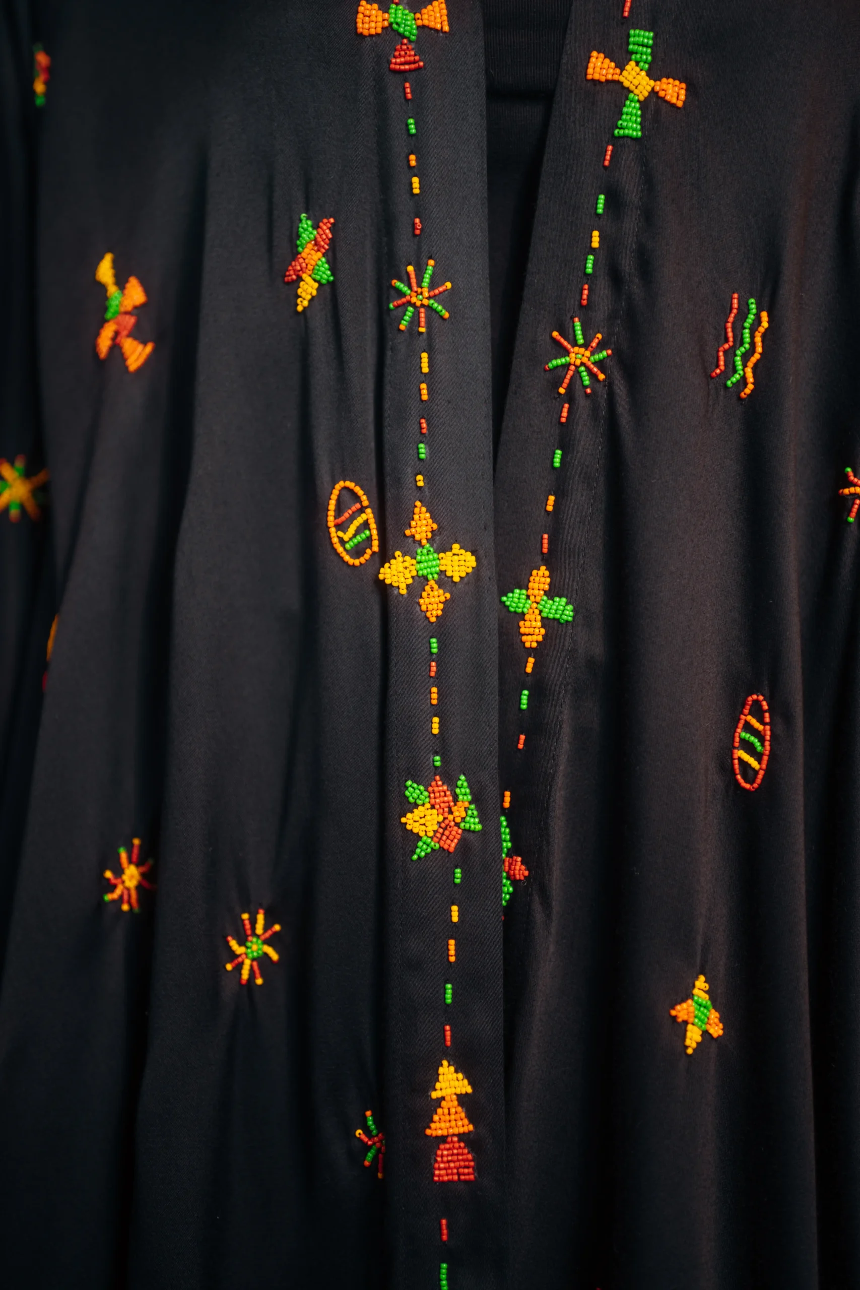 Elegant Abaya, Handmade, embroidery colourful